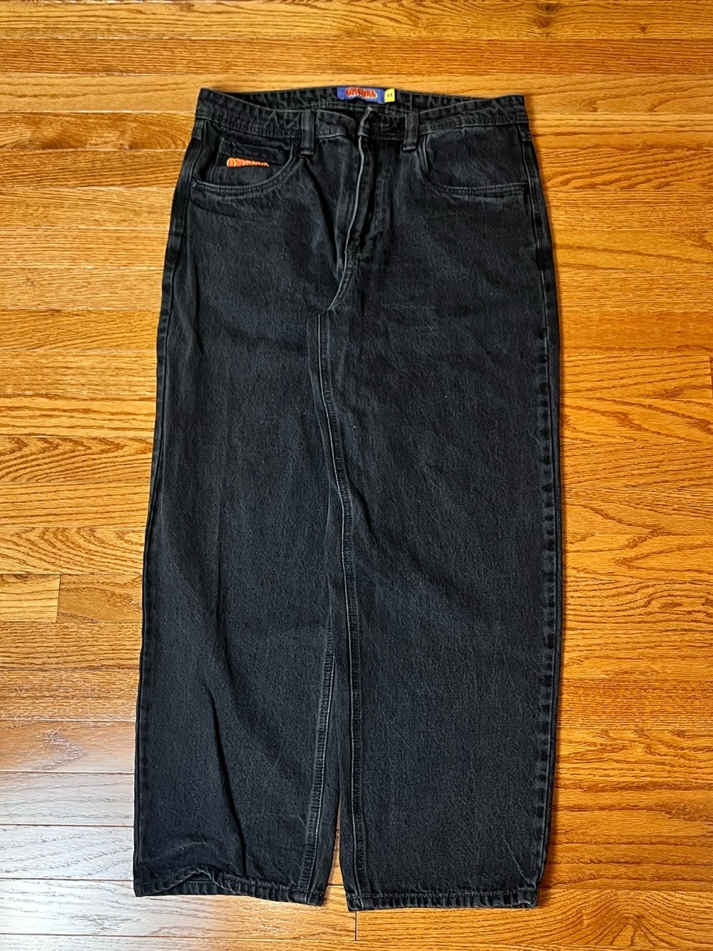 Empyre Y2K Baggy Black Denim Skate Jeans Size 32